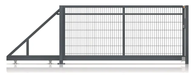 Freitragendes Schiebetor Manuell /Elektrisch 3000mm bis 6000mm in 8/6/8 — montiert