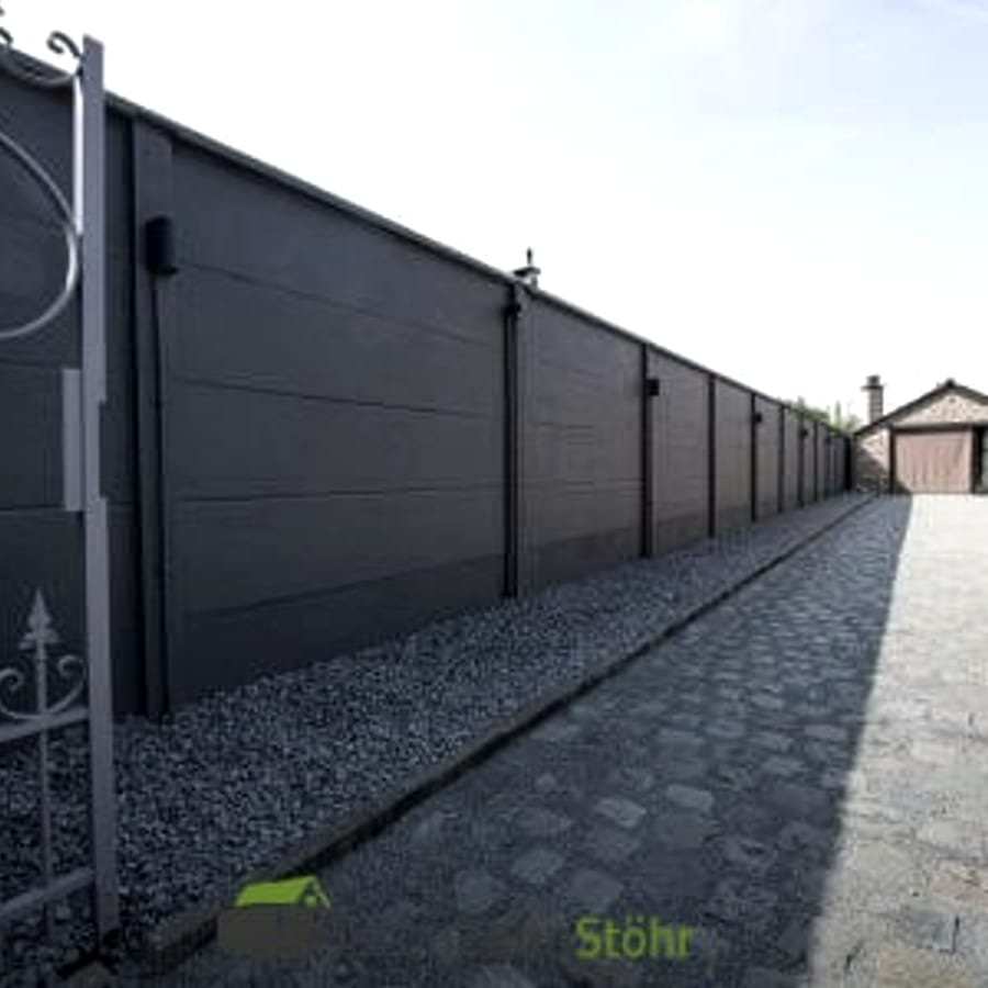 Betonzaun Glatt — montiert
