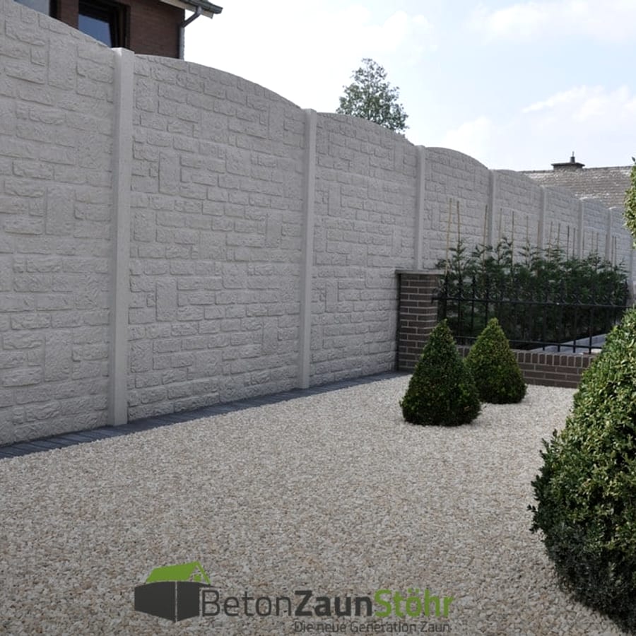 Betonzaun Rom · Bogen — montiert