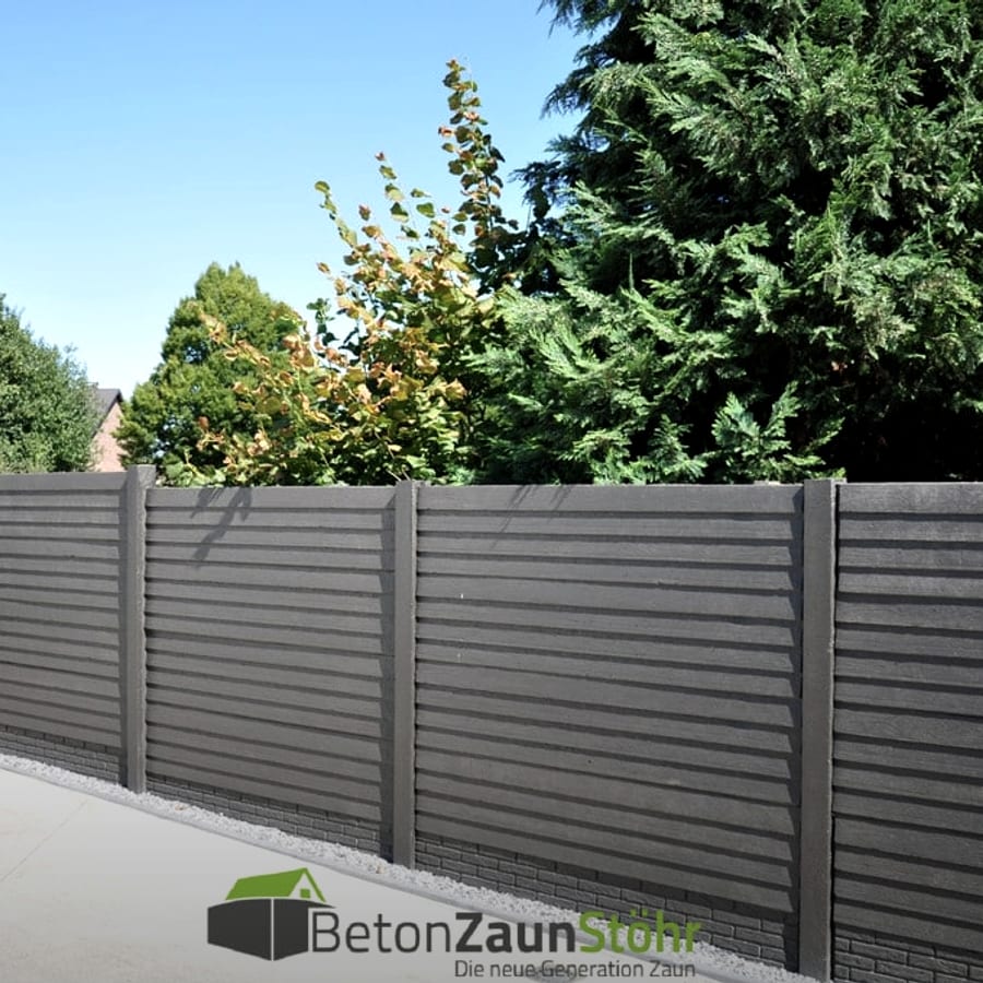 Betonzaun Holzoptik